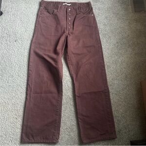 Brown Levi’s Ribcage Straight Button Fly